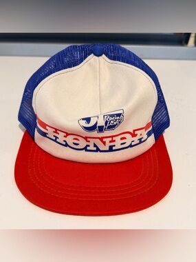 Vintage Honda Racing Trucker Hat 80s SnapBack Adjustable Rare